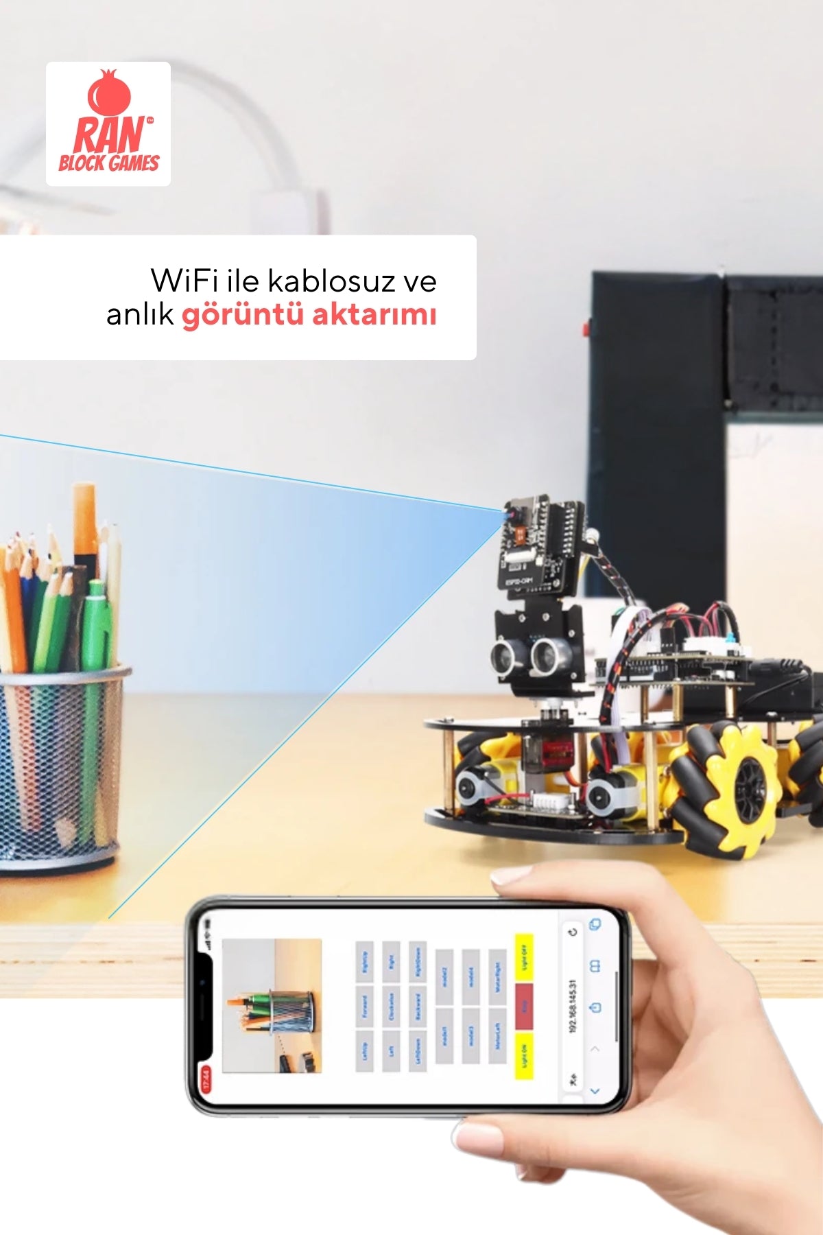 RanProject 1: Kameralı, WiFi Kontrollü Akıllı Robot - Kendin Yap